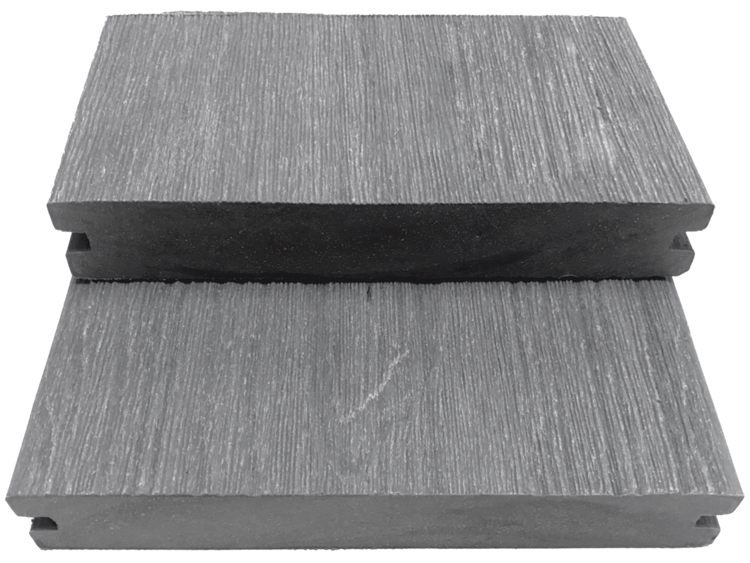 GEWGSB_Gray Grooved-Edge Wood Grain Solid Board Sample - Factory Floorings